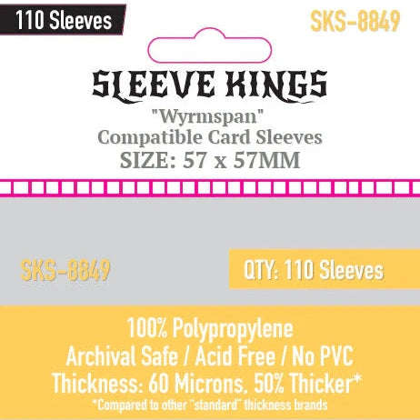 Sleeve Kings | Wyrmspan Compatible Card Sleeves (57 x  57mm)