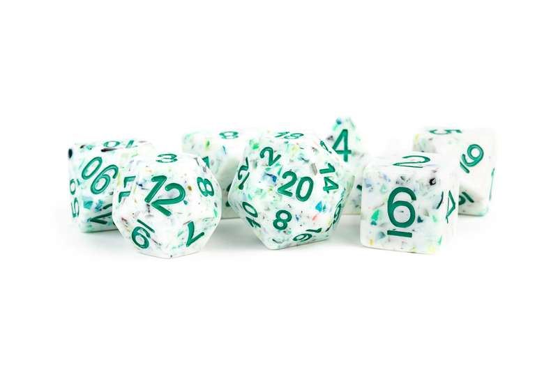 Recycled Rainbow - 16mm Resin Dice Set