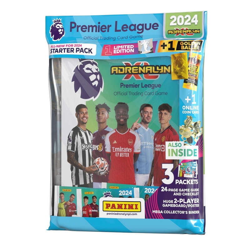Premier League Adrenalyn XL 2024 Official Trading Card Game | Starter Pack (3 Packs)
