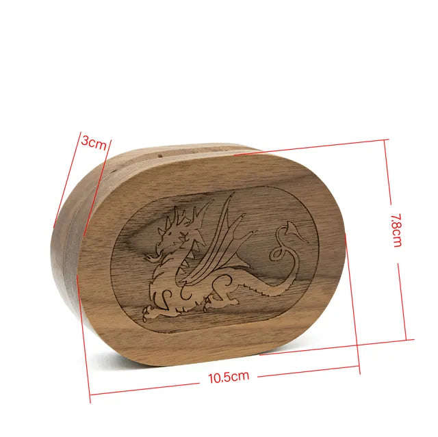 Dragon Series Small Wooden Dice Boxes | Oval