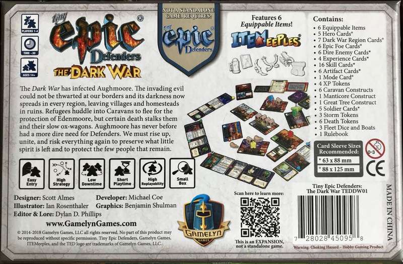 TINY EPIC DEFENDERS THE DARK WAR EXPANSION DELUXE EDITION