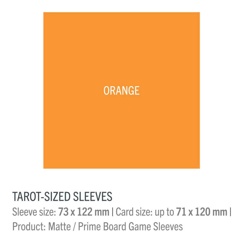 Gamegenic MATTE Tarot Sleeves: 73mm x 122mm (ORANGE)