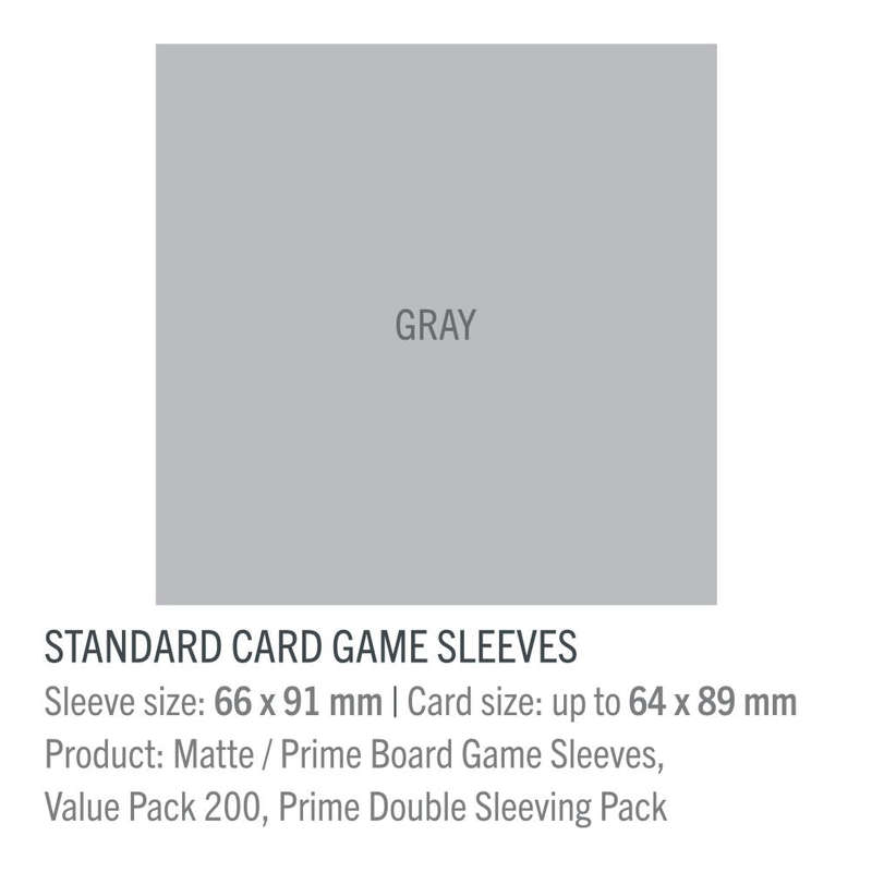 Gamegenic MATTE Sleeves: Standard Card Game (GREY)
