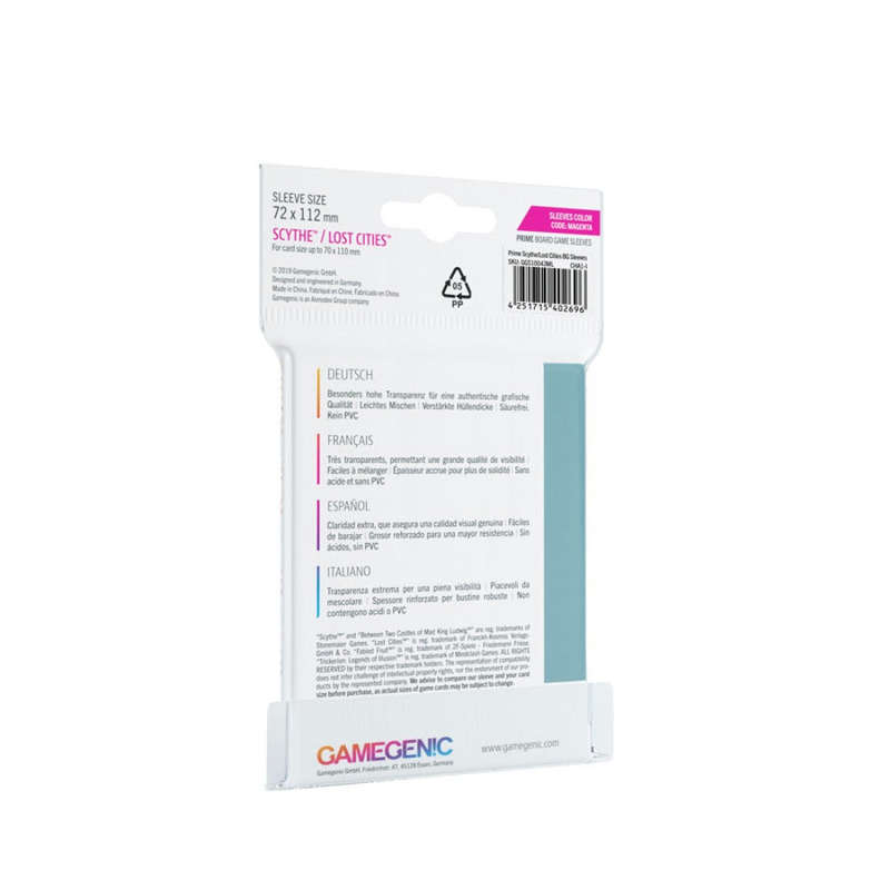 GameGenic | Prime Board Game Sleeves | Scythe (Magenta)