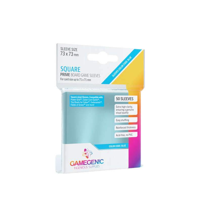 GameGenic | Prime Board Game Sleeves | Square (Blue)