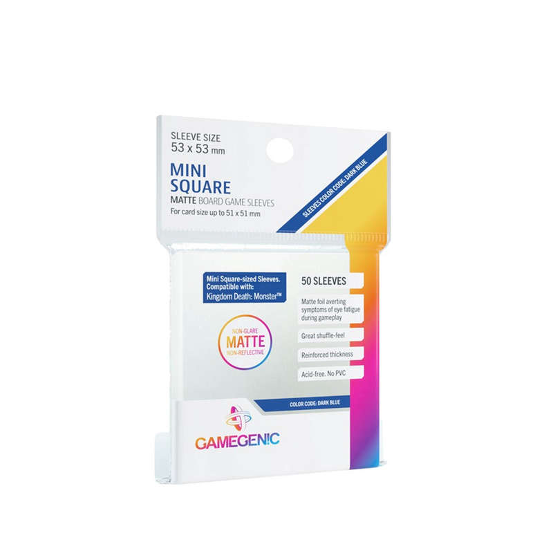 GameGenic | MATTE Sleeves: 53mm x 53mm | Mini Square (Dark Blue)