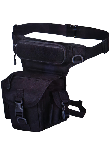 Men`s Nylon Hip Drop Belt Waist Fanny Leg Bag Waterproof Military Tactical Bag - Khaki