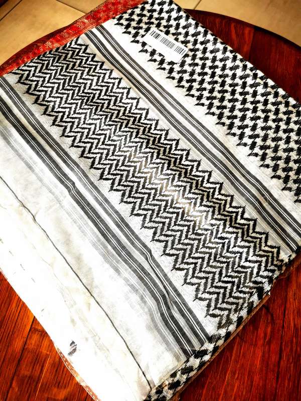 Keffiyah Scarves Arab Scarves - White And Black