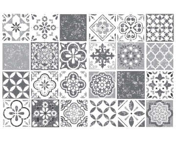 Mediterranean Grey - vinyl wall tiles - 20 X 20 Pack of 12