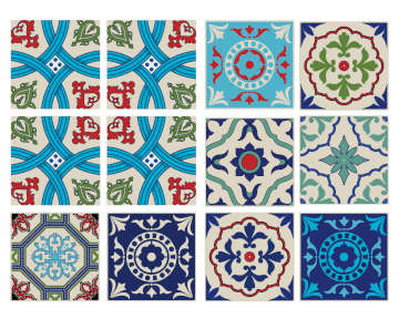 Moroccan - Colour vinyl wall tiles - 10 X 10 Pack of 12