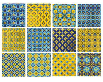 Oriental mix - vinyl wall tiles - 10 X 10 Pack of 12