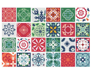 Talavera - vinyl wall tiles - 10 X 10 Pack of 12