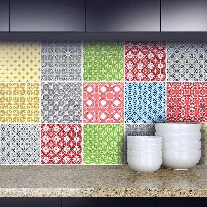 Italian mix - vinyl wall tiles - 10 X 10 Pack of 12