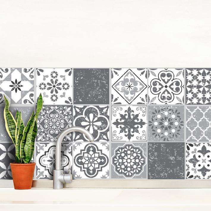 Mediterranean Grey - vinyl wall tiles - 20 X 20 Pack of 12