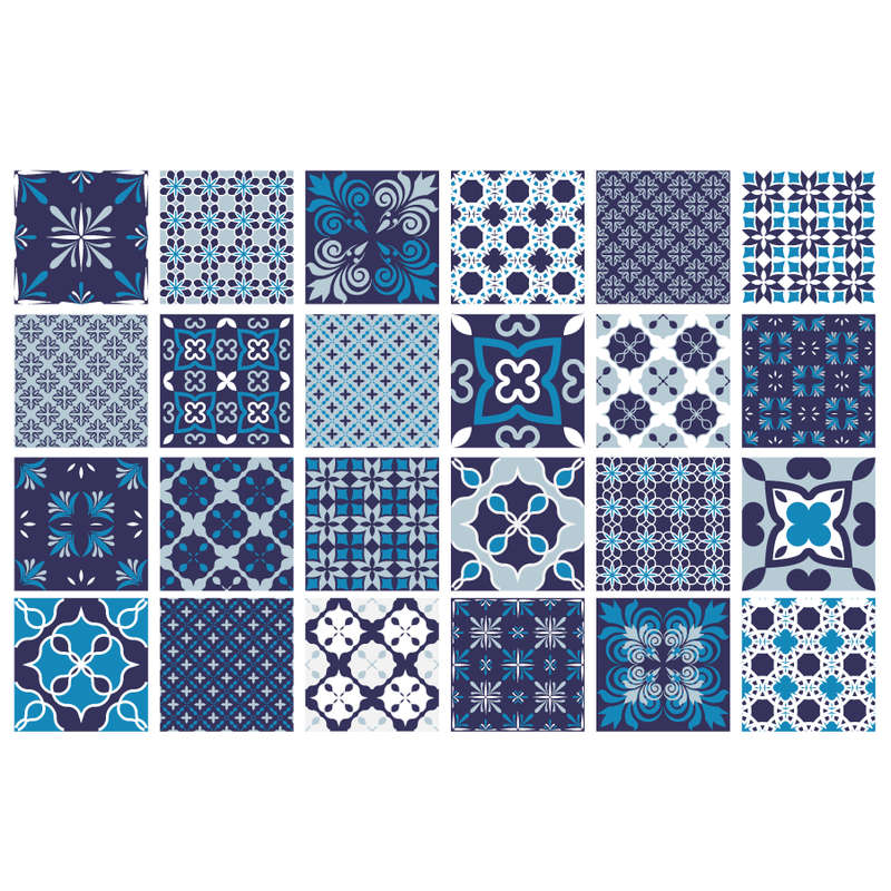 Midnight Mix - vinyl wall tiles - 20 X 20 Pack of 12