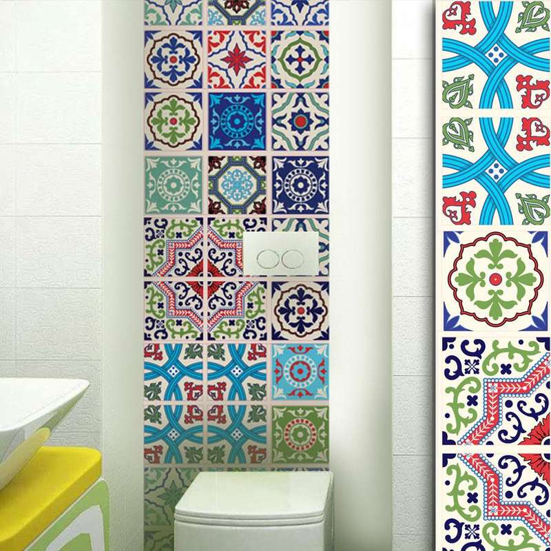 Moroccan - Colour vinyl wall tiles - 10 X 10 Pack of 12