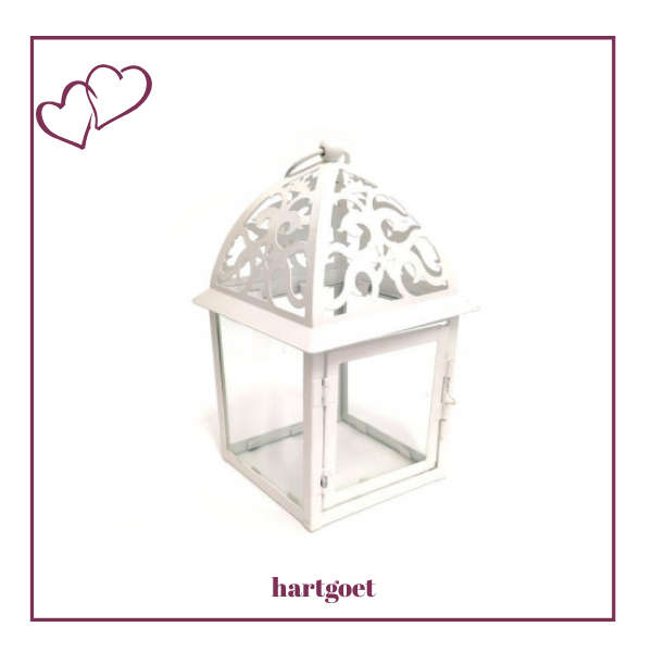 Medium Antique White Lantern