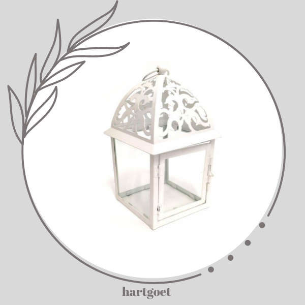 Small antique white lantern