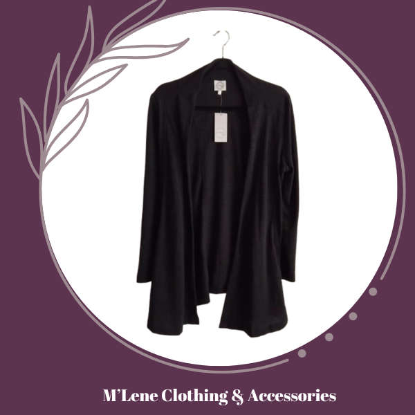 Open Front Jacket - Black