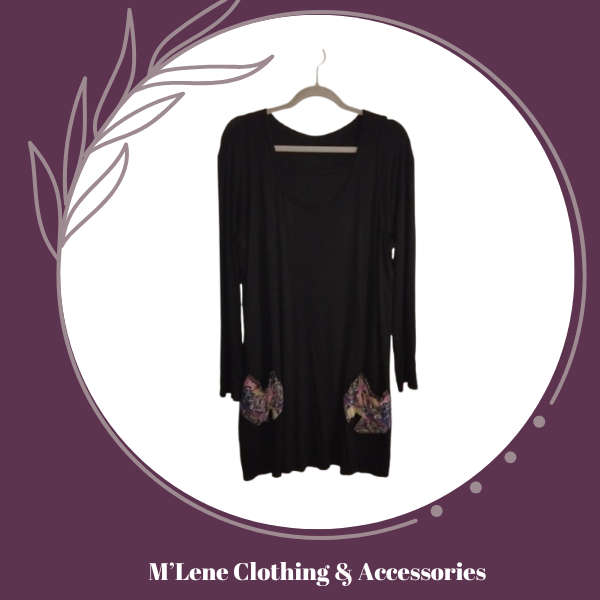 Black Pinafore Dress & Top - XXL