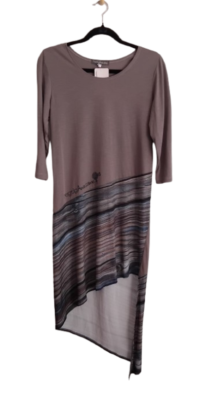 Blue Wood Dress - L