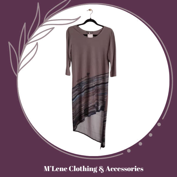 Blue Wood Dress - L