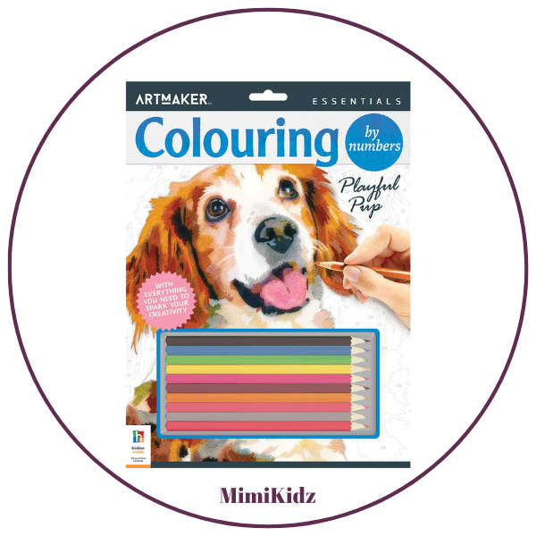 Colouring by Numbers - Playful Pup