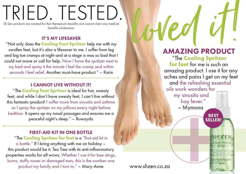 Sh'Zen Cooling spritzer for feet (100ml)