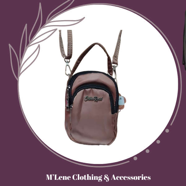 Cotton Road Small Crossbody Bag - 3 Sections - Light Brown