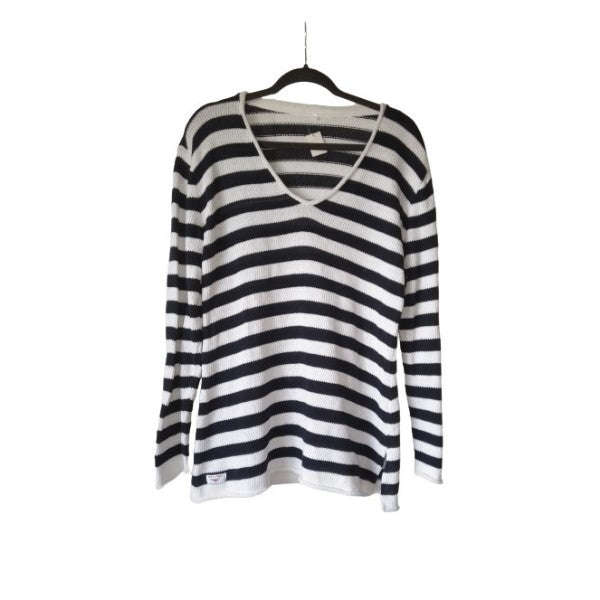 Cotton Jersey - White/Navy
