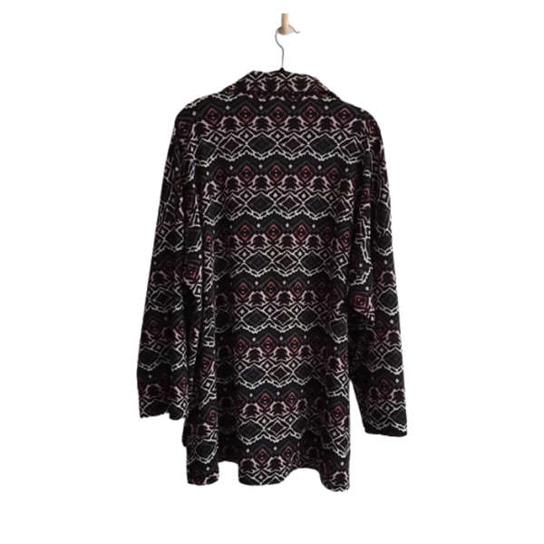 Edith Jacket - Grey/Black/Pink/Blue Aztec Design