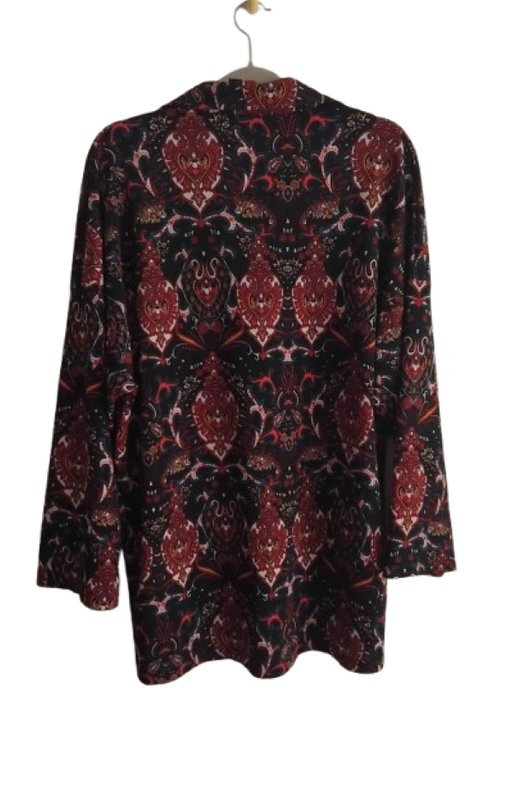 Edith Jacket - Black/Wine/Blue Paisley Design