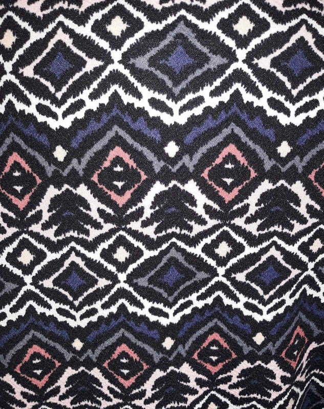 Winter Mini Skirt - Black/Grey/Blue/Pink Aztec Design