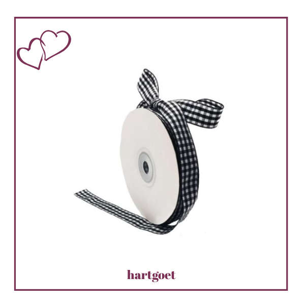 Gingham Ribbon - Black & White