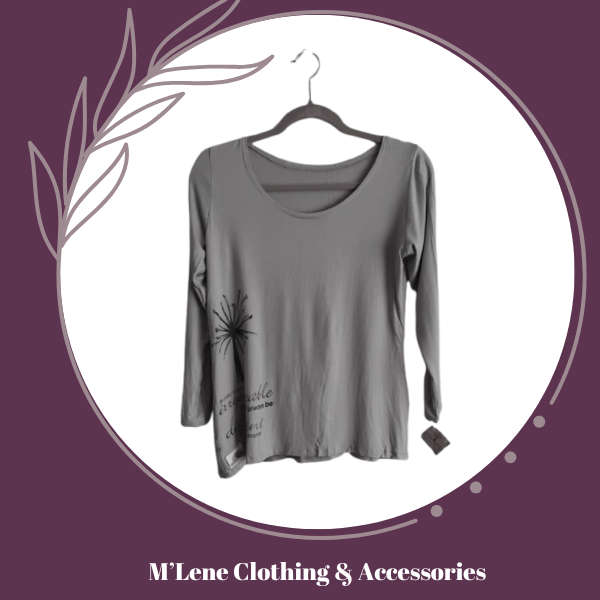 Grey Longsleeve Top - M