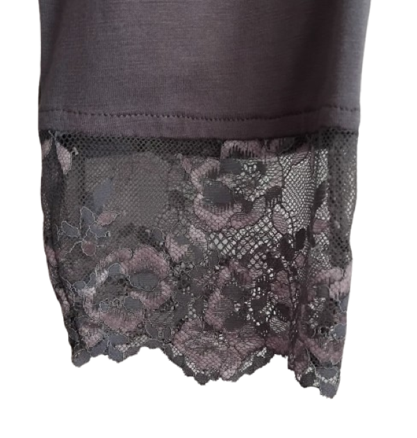 Leggings - Dark Grey with lace trim