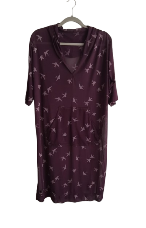 Hooded Dress & Shift Dress - Purple - L