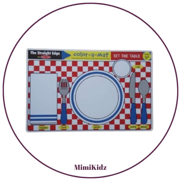 Melissa & Doug - Colour-a-Mat - Set the table