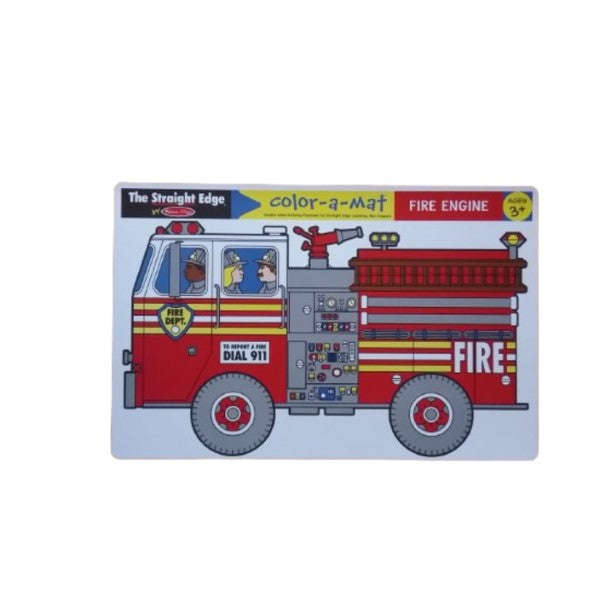 Melissa & Doug - Color-a-Mat - Fire Engine
