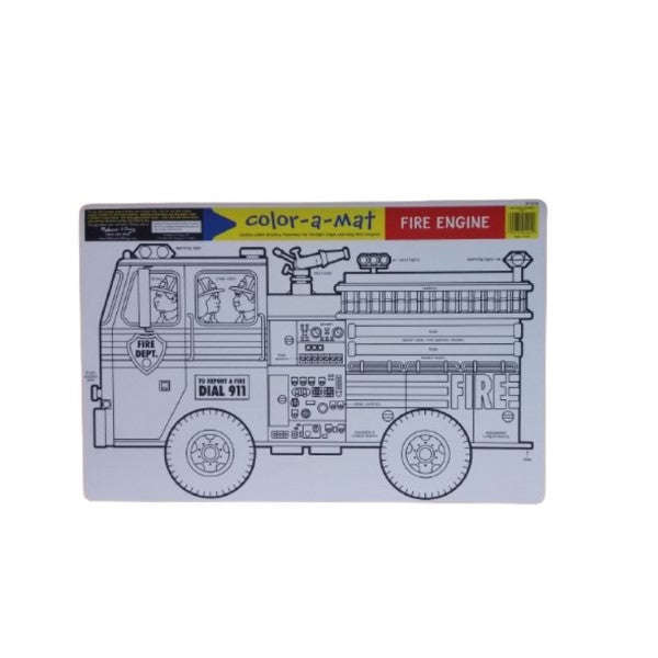 Melissa & Doug - Color-a-Mat - Fire Engine