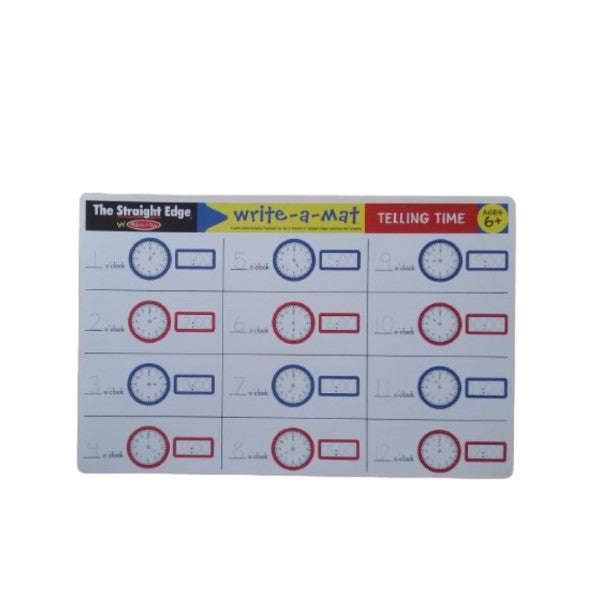Melissa & Doug - Learning Mat - Telling time