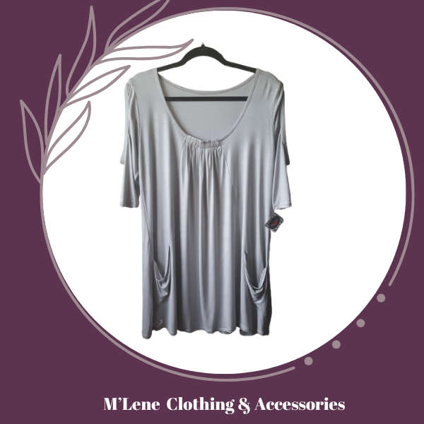 Ladies Leisure Top - Light Grey - Earth Angel Clothing