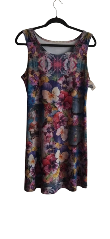 Sleeveless Dress - Pansies - L