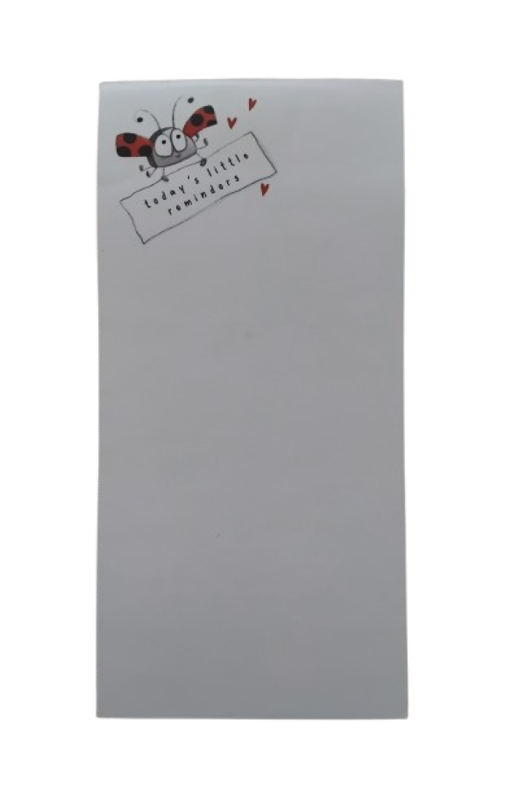 Love Bug Magnetic Notepad & Lip Balm & Red Fluffy Heart Pen