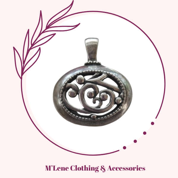 Miglio Burnished Silver Pendant