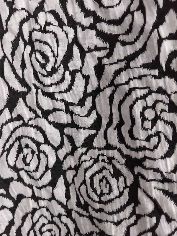 Mini Skirt - Black & White Rose Print