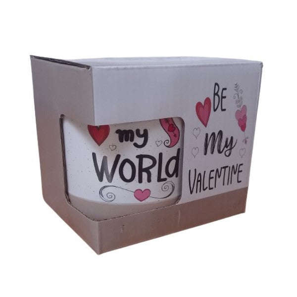 Be my Valentine Mug:  You are my world