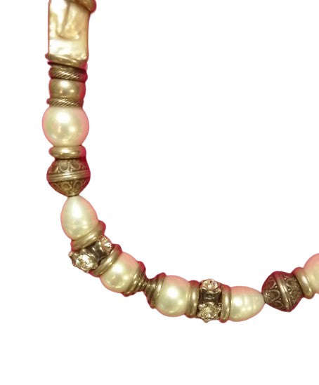 Miglio Pearl & Crystal Necklace