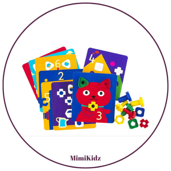 Plastic Nuts & Bolts and Activity Cards