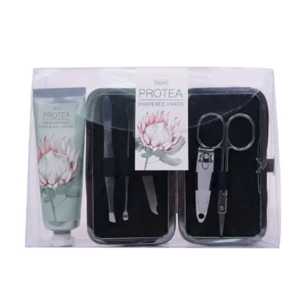 Protea Manicure Set and Hand & Nail Cream (30ml)
